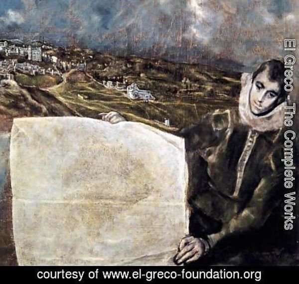 El Greco - View and Plan of Toledo (detail) 2