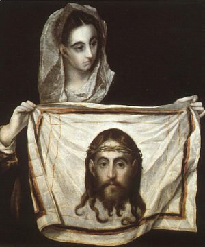 El Greco - The Complete Works - St Veronica Holding the Veil c. 1580 - el-greco-foundation.org