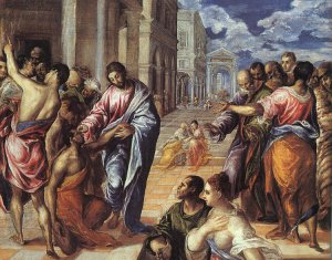 The Miracle of Christ Healing the Blind 1575